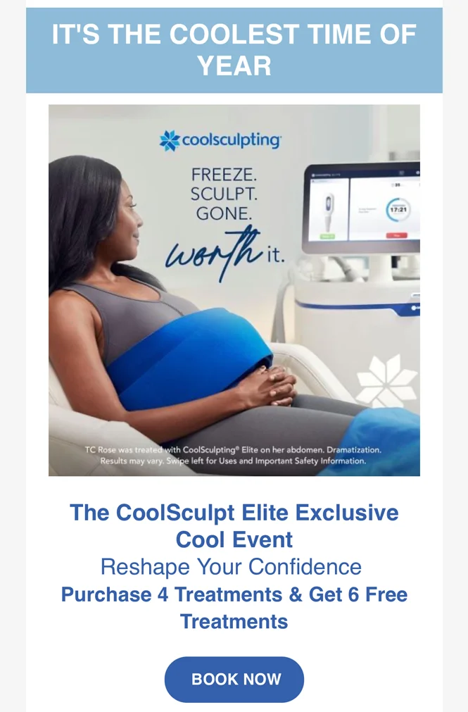 Coolsculpting Promo: Purchase 4 Treatments & Get 6 Free Treatments!